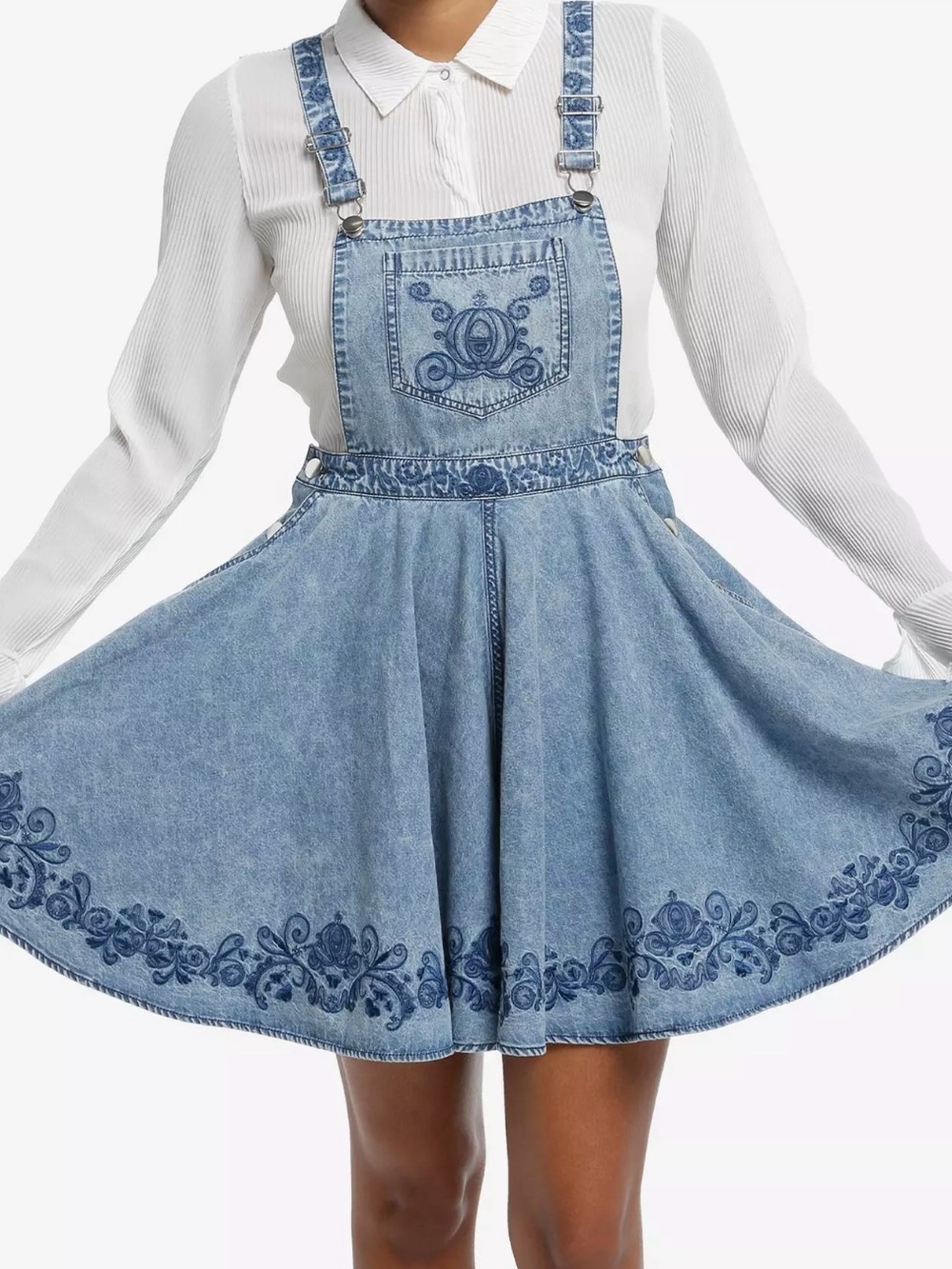 Her Universe Disney Cinderella Flared Denim Shortalls Her Universe Exclusive